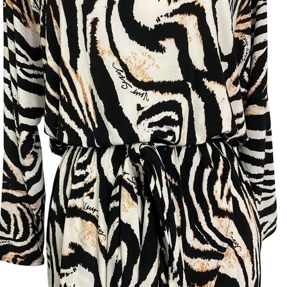 Victoria's Secret Animal Print Dress, size small, faux wrap skirt, poly/elastane - Picture 5 of 16